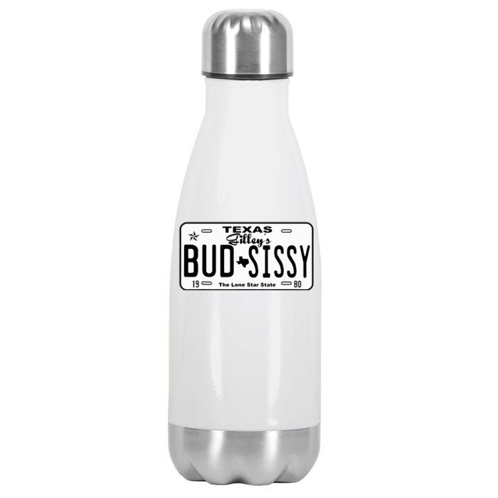 Country Love GilleyS Bud N Sissy Texas Cowboy License Gift Stainless Steel Insulated Water Bottle