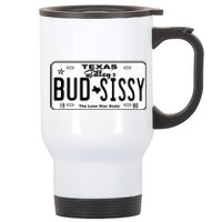 Country Love GilleyS Bud N Sissy Texas Cowboy License Gift Stainless Steel Travel Mug