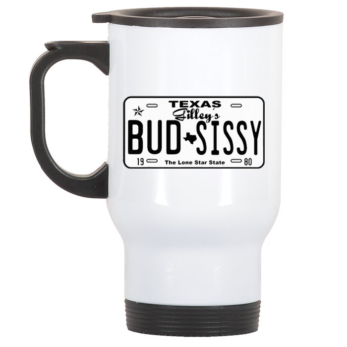 Country Love GilleyS Bud N Sissy Texas Cowboy License Gift Stainless Steel Travel Mug