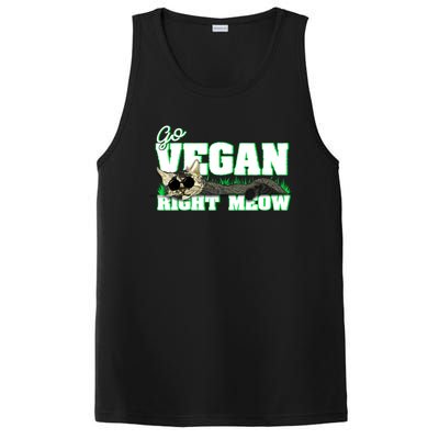 Cat Lover Go Vegan Right Meow Gift PosiCharge Competitor Tank