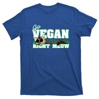 Cat Lover Go Vegan Right Meow Gift T-Shirt