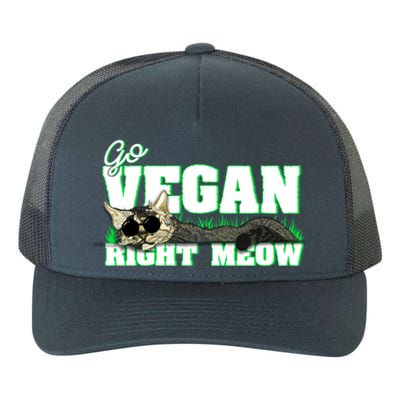 Cat Lover Go Vegan Right Meow Gift Yupoong Adult 5-Panel Trucker Hat