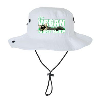 Cat Lover Go Vegan Right Meow Gift Legacy Cool Fit Booney Bucket Hat