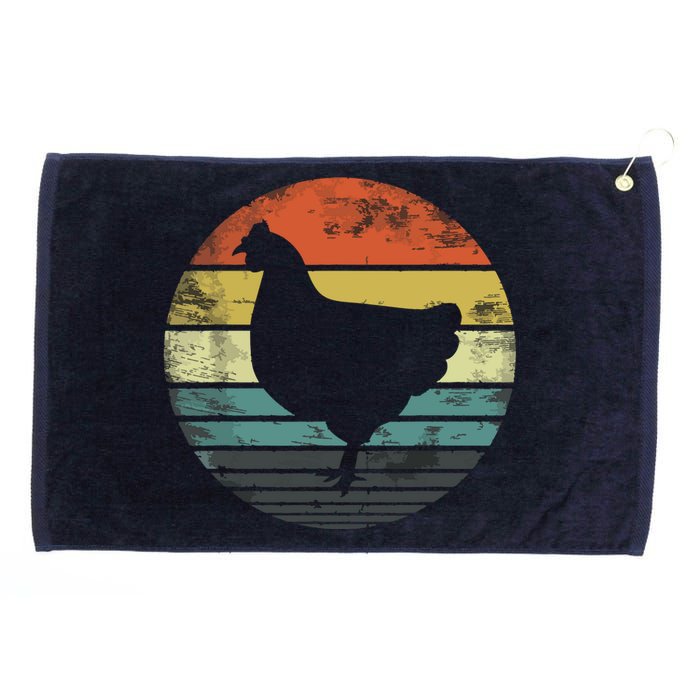 Chicken Lover Gifts Funny Farmer Retro Vintage Farm Animals Grommeted Golf Towel