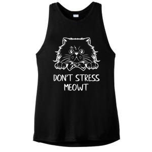 Cat Lover Great Gift Dont Stress Meowt Cat Owner Funny Kitty Gift Ladies PosiCharge Tri-Blend Wicking Tank