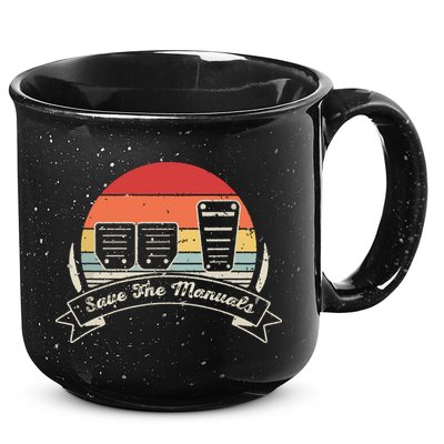 Car Lover Gift Vintage Retro Save The Manuals Stick 15oz Campfire Ceramic Mug