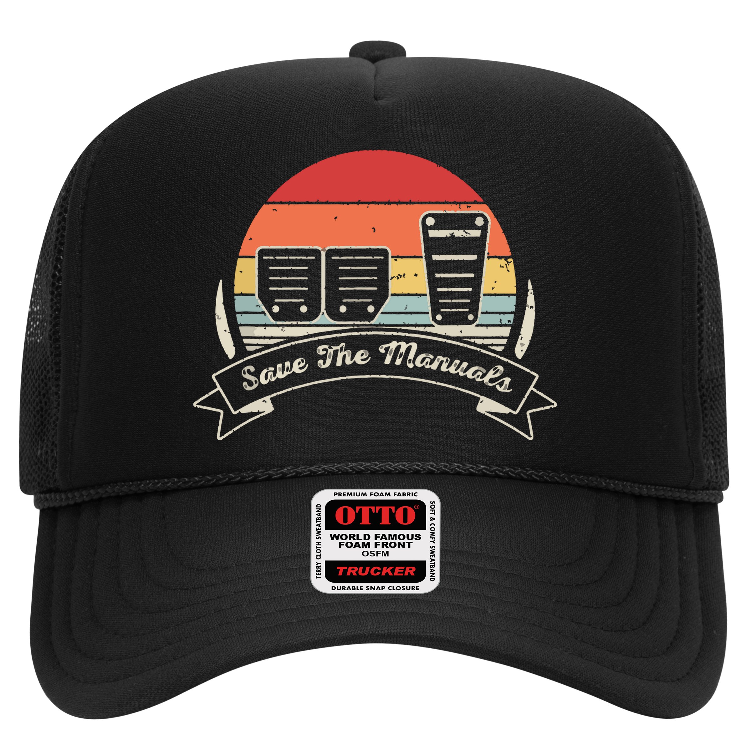 Car Lover Gift Vintage Retro Save The Manuals Stick Hat