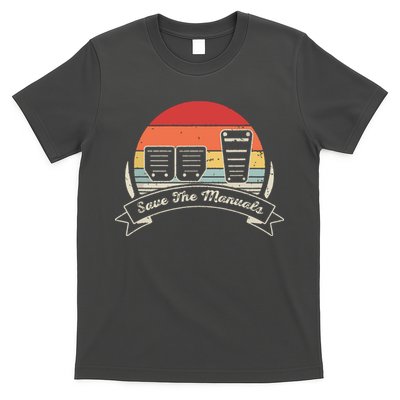 Car Lover Gift Vintage Retro Save The Manuals Stick T-Shirt