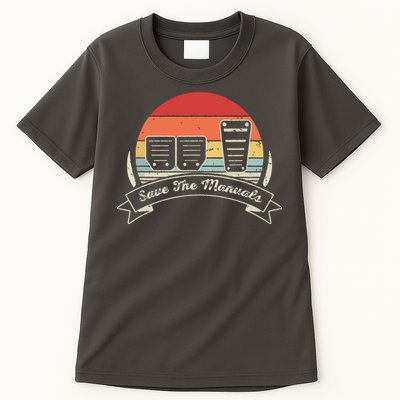 Car Lover Gift Vintage Retro Save The Manuals Stick Tall T-Shirt