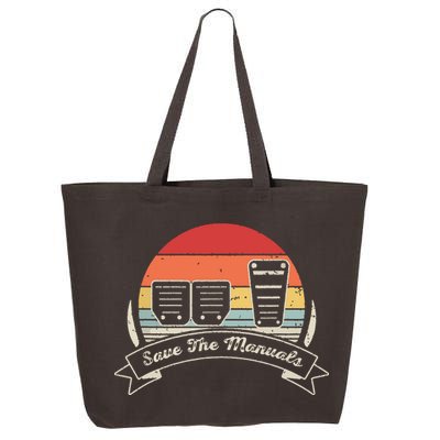Car Lover Gift Vintage Retro Save The Manuals Stick 25L Jumbo Tote