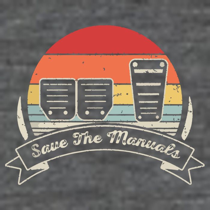 Car Lover Gift Vintage Retro Save The Manuals Stick Kids T-Shirt