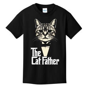 Cat Lover Gifts Funny The Catfather Cat Dad Kids T-Shirt