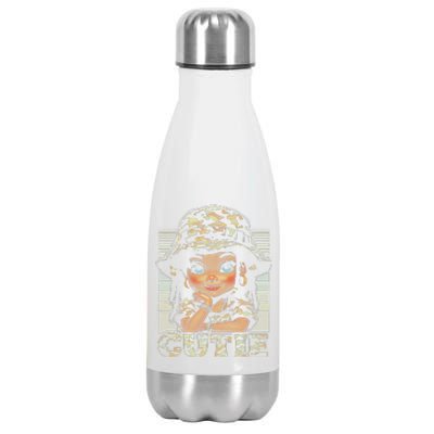 Cutie LocD Girl With Camo Hat Locs Black Girl Juneteenth Stainless Steel Insulated Water Bottle