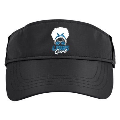 Cute Lions Girl Bandana Afro Hair Football Fan Adult Drive Performance Visor