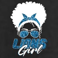 Cute Lions Girl Bandana Afro Hair Football Fan Beanie