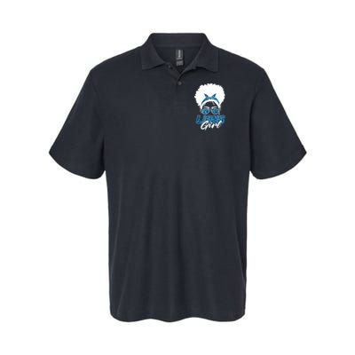 Cute Lions Girl Bandana Afro Hair Football Fan Polo