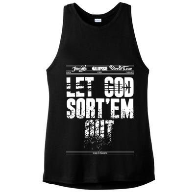 Clipse Let God SortEm Out Ladies PosiCharge Tri-Blend Wicking Tank