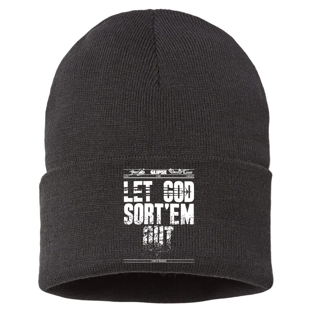 Clipse Let God SortEm Out Sustainable Knit Beanie