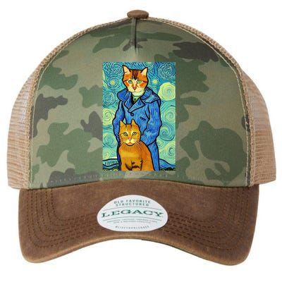 Cat Lover Gift Van Gogh Style Art Legacy Tie Dye Trucker Hat