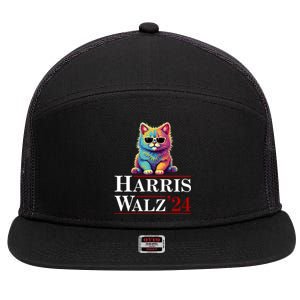 Cat Lgbt Gift 7 Panel Mesh Trucker Snapback Hat