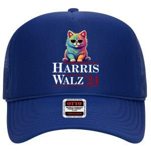 Cat Lgbt Gift High Crown Mesh Back Trucker Hat