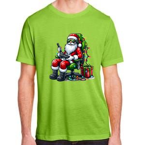 Christmas Lights Gamer Santa Video Gaming Controller Funny Gift Adult ChromaSoft Performance T-Shirt