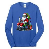 Christmas Lights Gamer Santa Video Gaming Controller Funny Gift Tall Long Sleeve T-Shirt