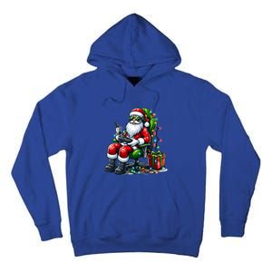 Christmas Lights Gamer Santa Video Gaming Controller Funny Gift Tall Hoodie