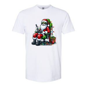 Christmas Lights Gamer Santa Video Gaming Controller Funny Gift Softstyle CVC T-Shirt