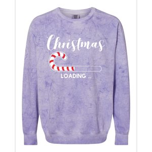 Christmas Loading Gift Holiday Candy Cane Great Gift Colorblast Crewneck Sweatshirt