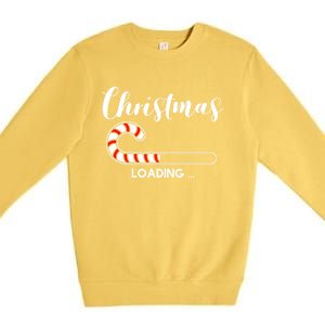 Christmas Loading Gift Holiday Candy Cane Great Gift Premium Crewneck Sweatshirt