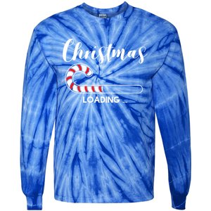 Christmas Loading Gift Holiday Candy Cane Great Gift Tie-Dye Long Sleeve Shirt