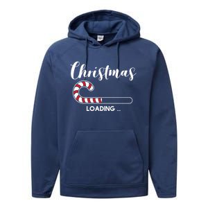 Christmas Loading Gift Holiday Candy Cane Great Gift Performance Fleece Hoodie