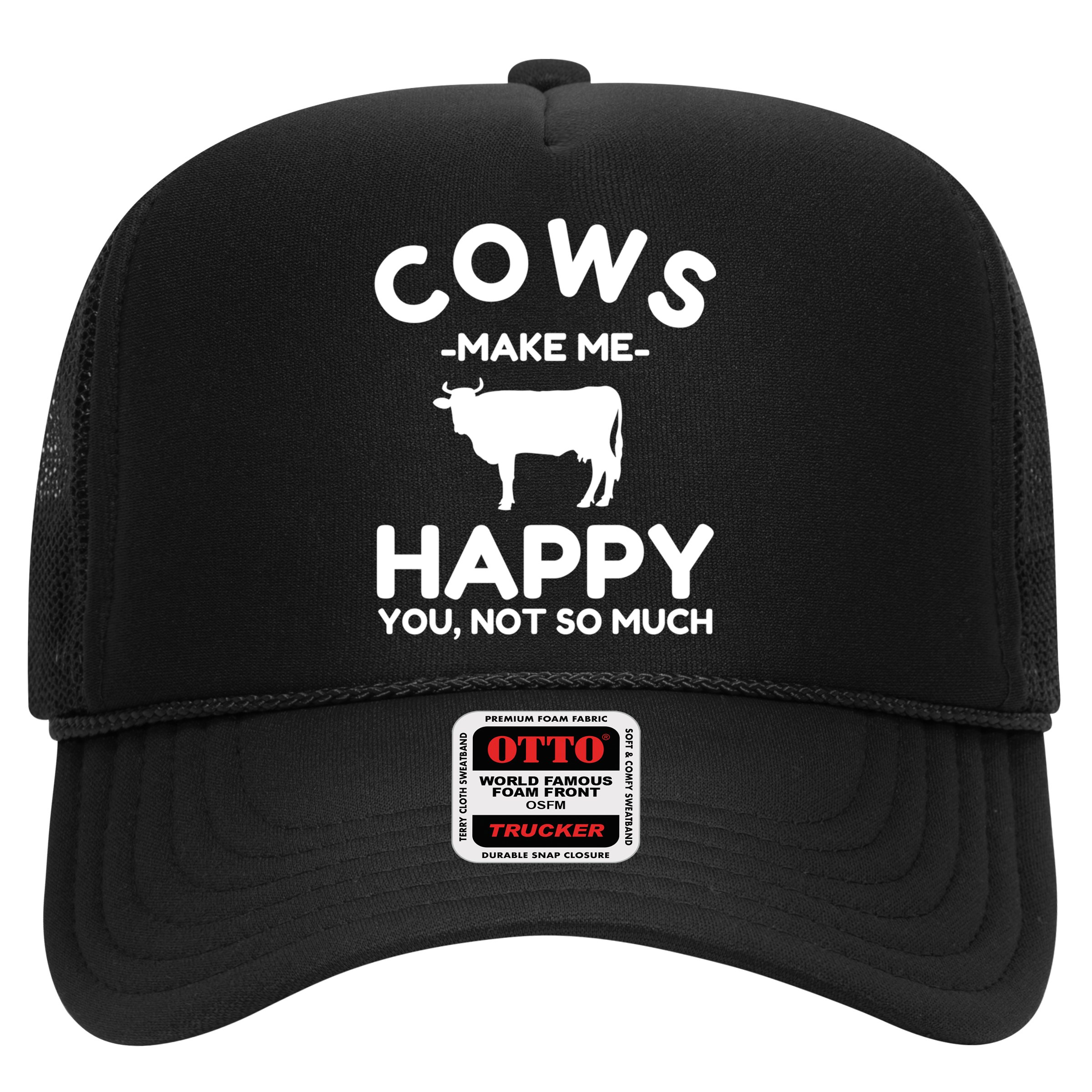 Cow Lover Gift Funny Cow Humor Gift Make Me Happy Hat