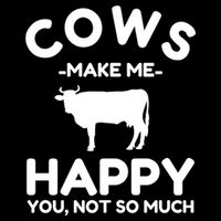 Cow Lover Gift Funny Cow Humor Gift Make Me Happy Women's V-Neck T-Shirt