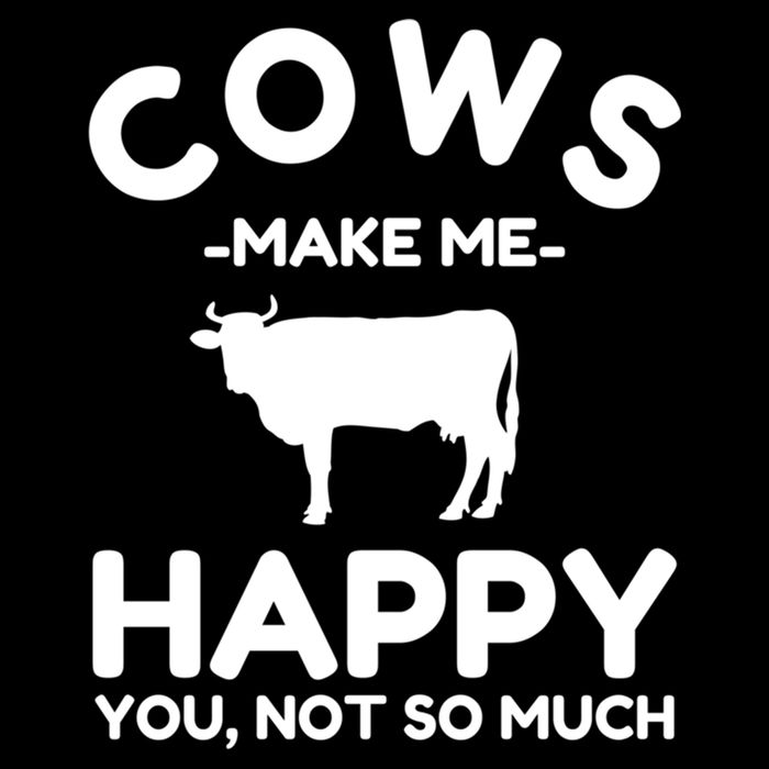Cow Lover Gift Funny Cow Humor Gift Make Me Happy Women's V-Neck T-Shirt