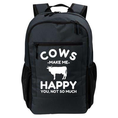 Cow Lover Gift Funny Cow Humor Gift Make Me Happy Daily Commute Backpack