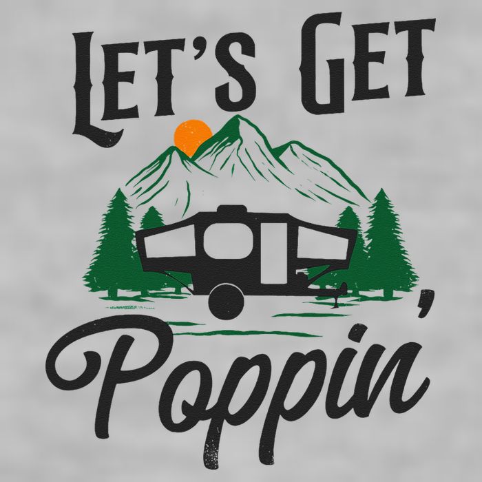 Camping Let'S Get Poppin' Pop Up Camper Ladies PosiCharge Tri-Blend Wicking Tank