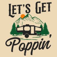 Camping Let'S Get Poppin' Pop Up Camper Drawstring Bag