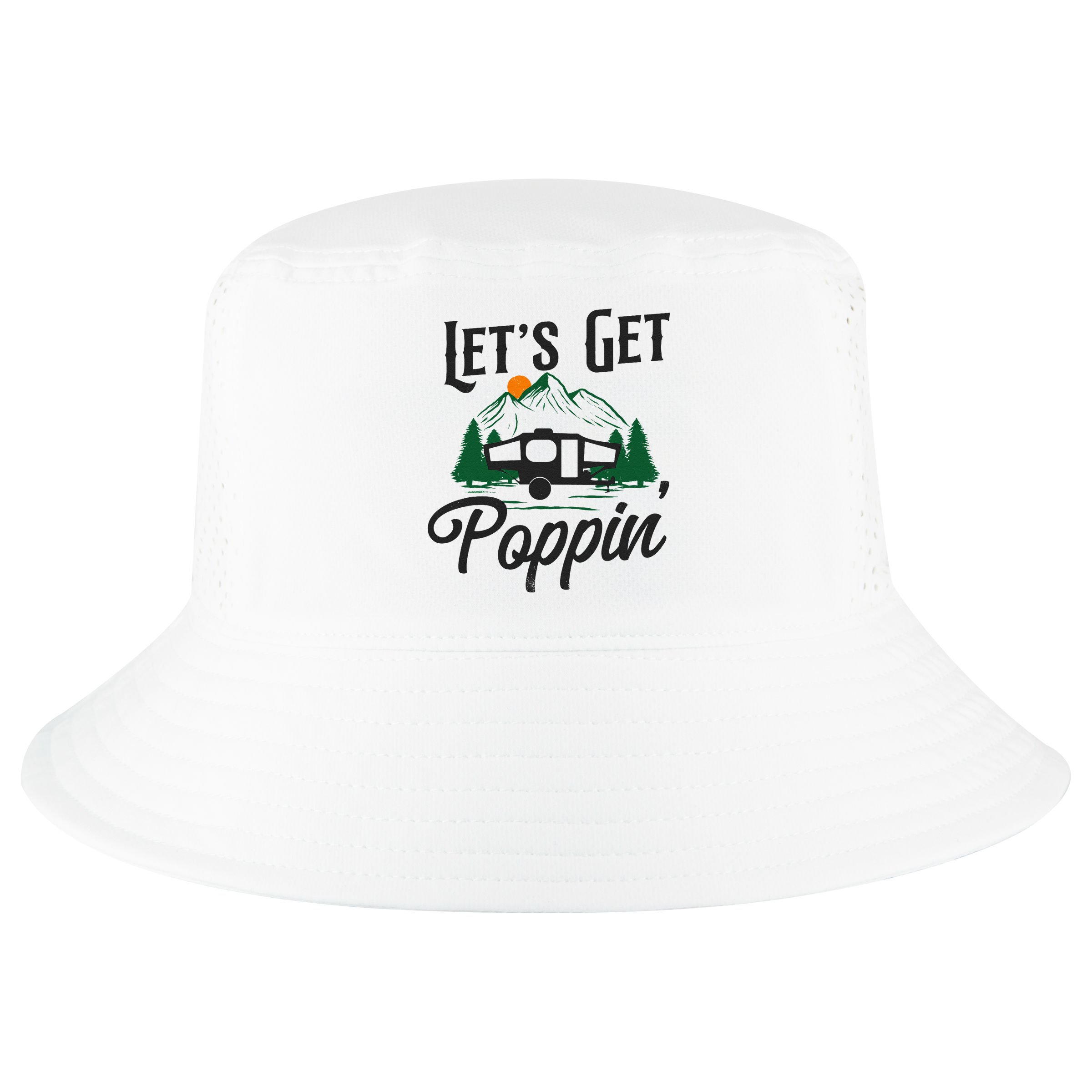 Camping Let'S Get Poppin' Pop Up Camper Cool Comfort Performance Bucket Hat