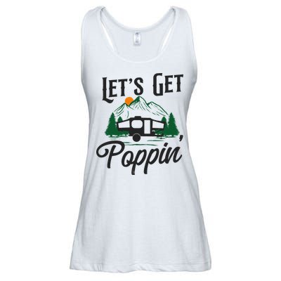 Camping Let'S Get Poppin' Pop Up Camper Ladies Essential Flowy Tank