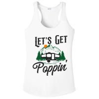 Camping Let'S Get Poppin' Pop Up Camper Ladies PosiCharge Competitor Racerback Tank