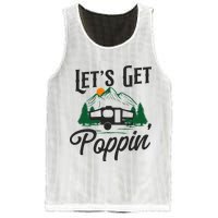 Camping Let'S Get Poppin' Pop Up Camper Mesh Reversible Basketball Jersey Tank
