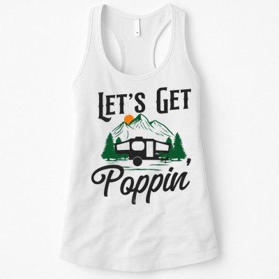 Camping Let'S Get Poppin' Pop Up Camper Womens Tank Top