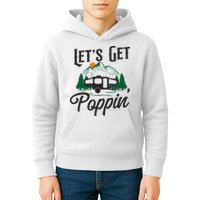 Camping Let'S Get Poppin' Pop Up Camper Kids Hoodie