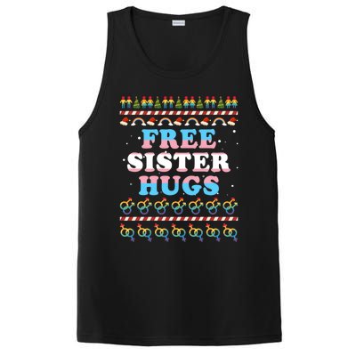 Christmas Lgbt Gift Free Sister Hugs Pride Ugly Xmas Great Gift PosiCharge Competitor Tank