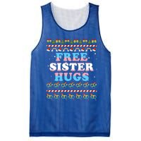 Christmas Lgbt Gift Free Sister Hugs Pride Ugly Xmas Great Gift Mesh Reversible Basketball Jersey Tank