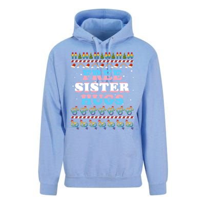 Christmas Lgbt Gift Free Sister Hugs Pride Ugly Xmas Great Gift Unisex Surf Hoodie