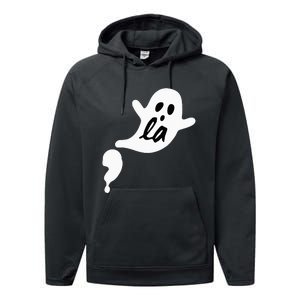 Comma La Ghost Halloween Kamala Harris Performance Fleece Hoodie