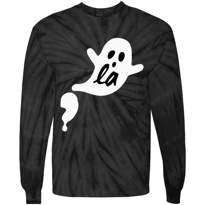 Comma La Ghost Halloween Kamala Harris Tie-Dye Long Sleeve Shirt